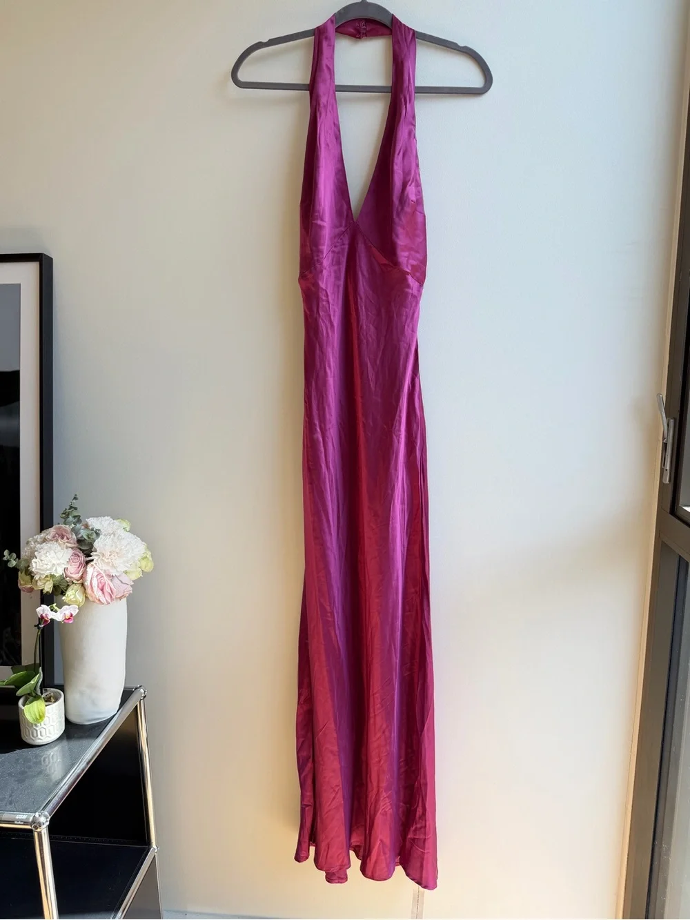 NWT NEW Reformation Daniela Silk Dress | Hibiscus Pink Magenta | US 6 - Picture 14 of 17